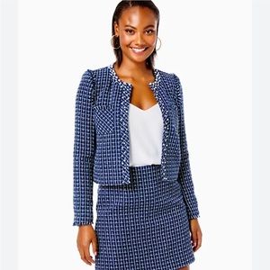 Lilly Pulitzer Vianne jacket Low Tide Navy. Size 12.